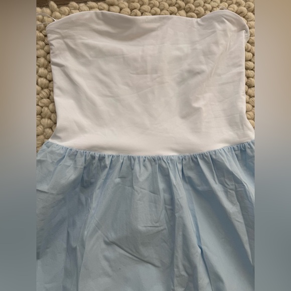 Aritzia Fluid Poplin Dress Skyline Blue - Picture 6 of 8